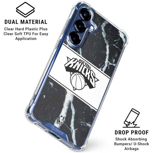 NBA New York Knicks Marble Galaxy S25 Clear Case